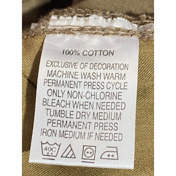 New Izod Cropped Pants with Matching Belt and Ruched Hem Women’s Size 10 Brown - Picture 5 of 12